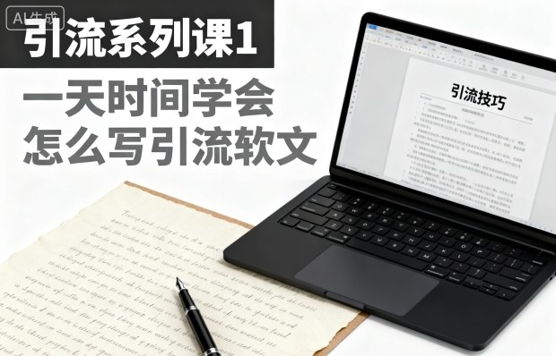 引流系列课1,一天时间学会怎么写引流软文-网创资源大全