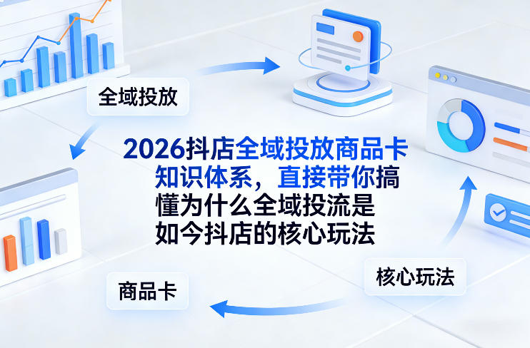 2026抖店全域投放商品卡知识体系，直接带你搞懂为什么全域投流是如今抖店的核心玩法-网创资源大全