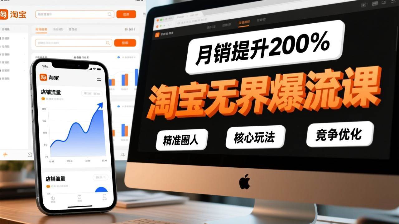 （17132期）淘宝无界爆流课，精准圈人、核心玩法、竞争优化，快速引爆店铺流量，月销提升200%-网创资源大全