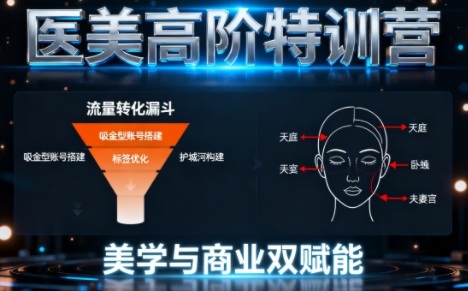0-1000W医美高阶特训营课程,美学与商业双赋能-网创资源大全