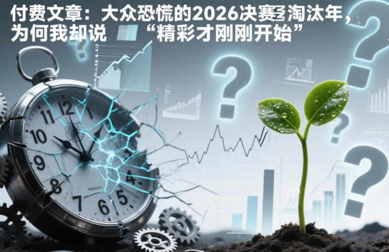 付费文章：大众恐慌的2026决赛淘汰年，为何我却说“精彩才刚刚开始”？-网创资源大全