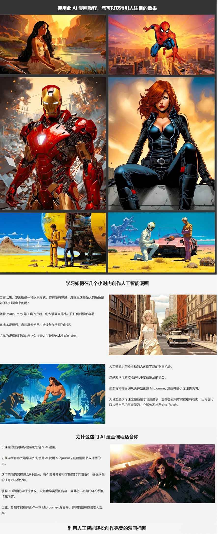 （17299期）Midjourney AI漫画创作课，脚本构思、人物设计、排版合成，零基础创作完整漫画或系列插画-网创资源大全