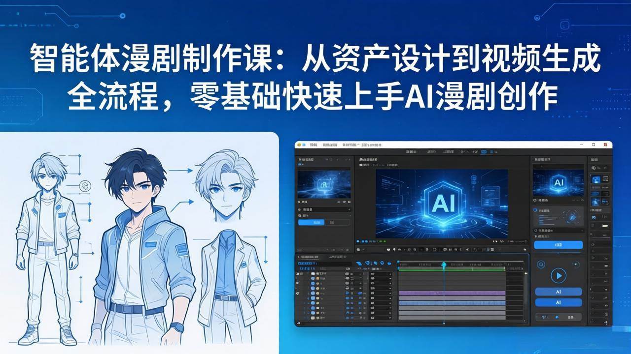 （17709期）智能体漫剧制作课：从资产设计到视频生成全流程，零基础快速上手AI漫剧创作-网创资源大全