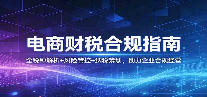 电商财税合规指南：全税种解析+风险管控+纳税筹划，助力企业合规经营-网创资源大全