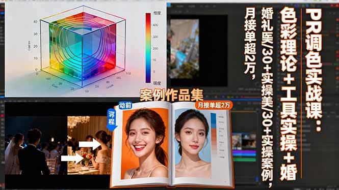 图片[1]-（16336期）PR调色实战课：色彩理论+工具实操+婚礼医美/30+实操案例，月接单超2万-网创资源大全