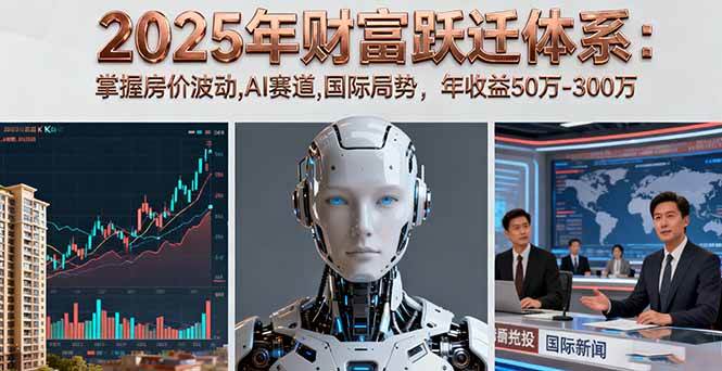 图片[1]-（16217期）2025年财富跃迁体系：掌握房价波动,AI赛道,国际局势，年收益50万-300万-网创资源大全