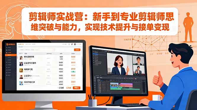 (16347期)剪辑师实战营:新手到专业剪辑师思维突破与能力,实现技术提升与接单变现-网创资源大全
