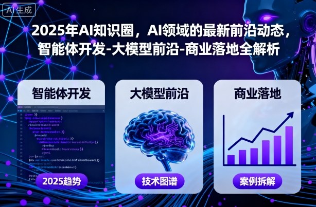 2025年AI知识圈,AI领域的最新前沿动态,智能体开发-大模型前沿-商业落地全解析-网创资源大全