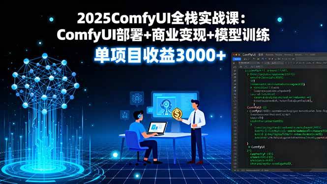 图片[1]-（16013期）2025ComfyUI全栈实战课：ComfyUI部署+商业变现+模型训练，单项目收益3000+-网创资源大全
