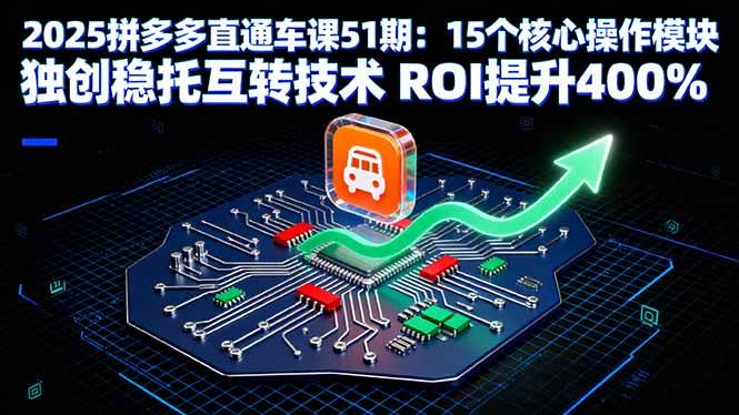 图片[1]-（16020期）2025拼多多直通车课51期：15个核心操作模块 独创稳托互转技术 ROI提升400%-网创资源大全
