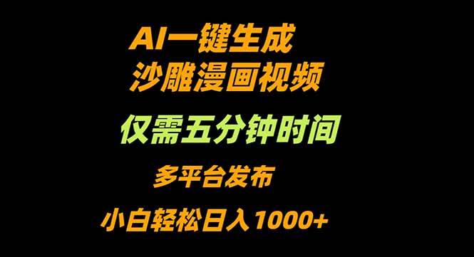 图片[1]-（16320期）AI一键生成沙雕动漫视频，只需5分钟，小白轻松日入1000+-网创资源大全