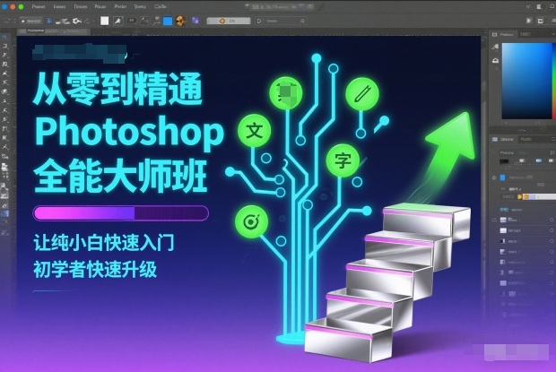 从零到精通Photoshop全能大师班,让纯小白快速入门,初学者快速升级-网创资源大全