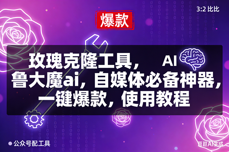 (16847期)玫瑰克隆,鲁大魔ai,自媒体必备神器,一键爆款工具,详细介绍和。使用教程-网创资源大全