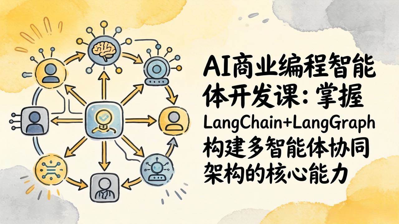 （17608期）AI商业编程智能体开发课：掌握LangChain+LangGraph构建多智能体协同架构的核心能力-网创资源大全
