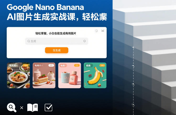 Google Nano Banana AI图片生成实战课，轻松掌握，小白也能生成商用图片-网创资源大全