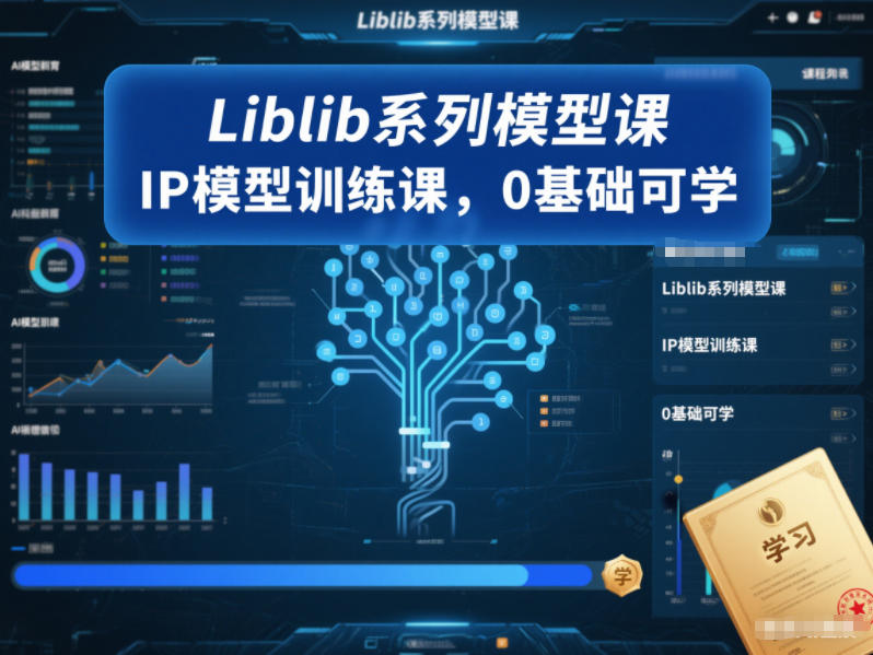Liblib系列模型课，IP模型训练课，0基础可学-网创资源大全