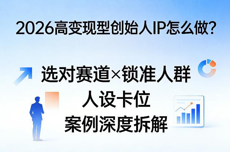 2026高变现型创始人IP怎么做?选对赛道×锁准人群×人设卡位×案例深度拆解-网创资源大全