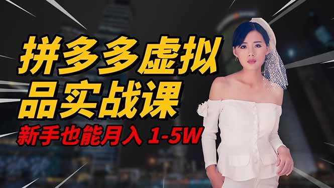 （16492期）2025 拼多多虚拟品系统实战课，轻资产项目，可矩阵开工作室，新手也能…-网创资源大全