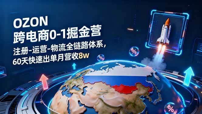 图片[1]-（16277期）OZON跨境电商0-1掘金营：注册-运营-物流全链路体系，60天快速出单月营收8w-网创资源大全