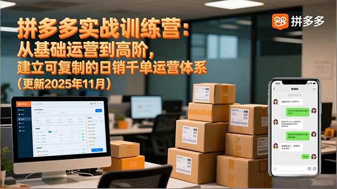 （16700期）拼多多实战训练营：从基础运营到高阶，建立可复制的日销千单运营体系（更新11月）-网创资源大全