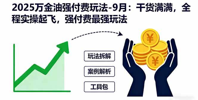 图片[1]-（16202期）2025万金油强付费玩法-9月：干货满满，全程实操起飞，强付费最强玩法-网创资源大全