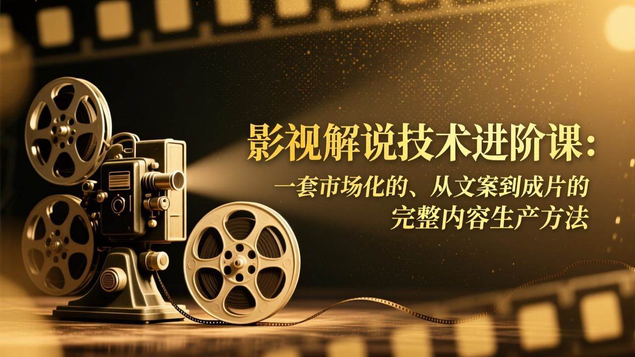 (17185期)影视解说技术进阶课:一套市场化的、从文案到成片的完整内容生产方法-网创资源大全