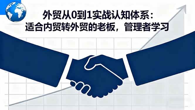 图片[1]-（16297期）外贸从0到1实战认知体系：适合内贸转外贸的老板，管理者学习-网创资源大全