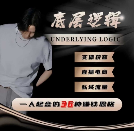 一个人起盘的底层逻辑,私域流量-直播电商-实体获客,一人起盘的36种賺钱思路-网创资源大全