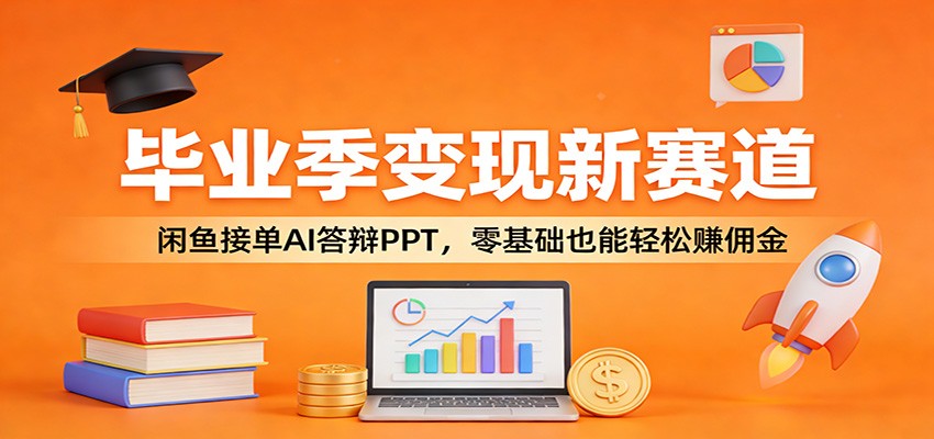 毕业季变现新赛道：闲鱼接单AI答辩PPT，零基础也能轻松赚佣金-网创资源大全