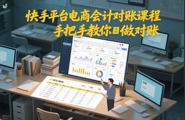 快手平台电商会计对账课程，手把手教你做对账-网创资源大全