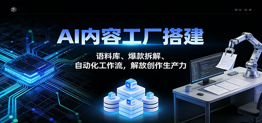 AI内容工厂搭建:语料库、爆款拆解、自动化工作流,解放创作生产力-网创资源大全