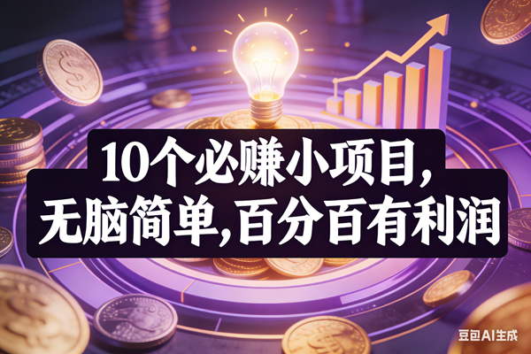 (17169期)10个必赚小项目,无脑简单,百分百有利润,副业首选,日入200+-网创资源大全