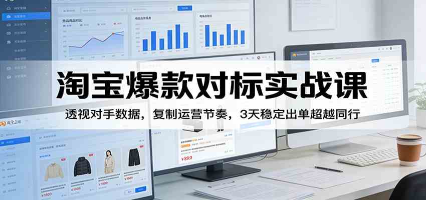 淘宝爆款对标实战课:透视对手数据,复制运营节奏,3天稳定出单超越同行-网创资源大全