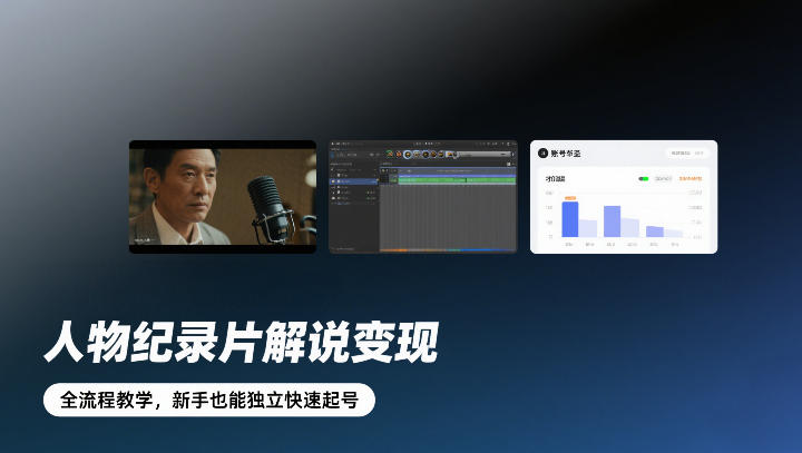 人物纪录片解说变现,全流程教学,新手也能独立快速起号 人物纪录片解说变现,全流程教学,新手也能独立快速起号