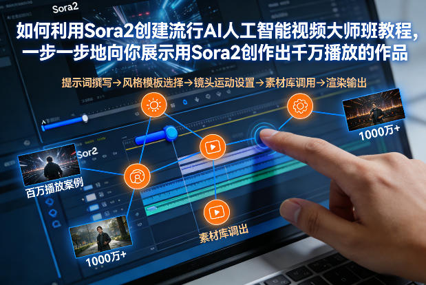 如何利用Sora2创建流行AI人工智能视频大师班，一步一步地向你展示用Sora2创作出千万播放的作品-网创资源大全