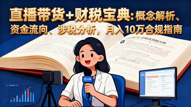 (16444期)直播带货+财税宝典:概念解析、资金流向、涉税分析,月入10万合规指南-网创资源大全
