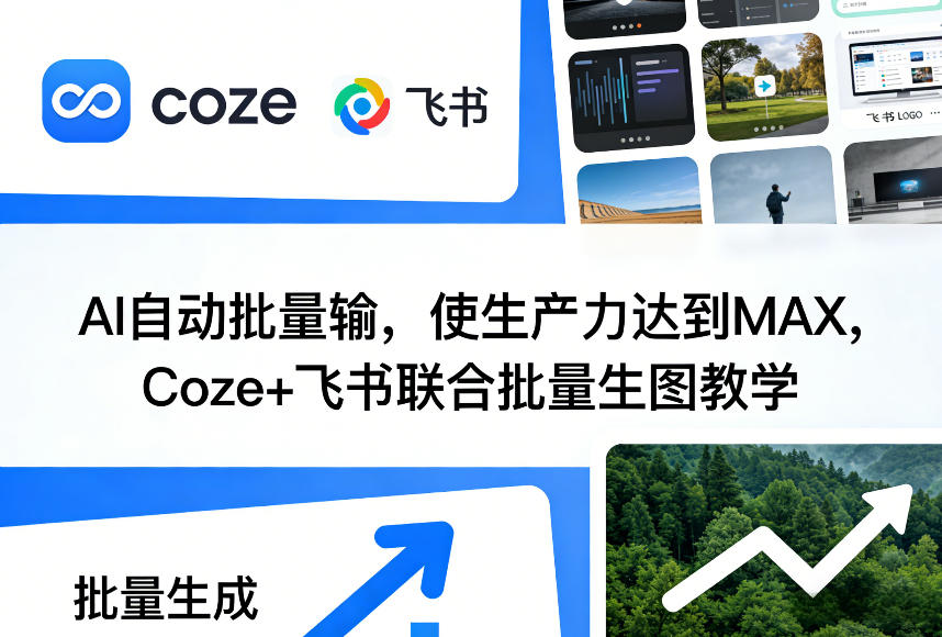 AI自动批量输，使生产力达到MAX，Coze+飞书联合批量生图教学-网创资源大全