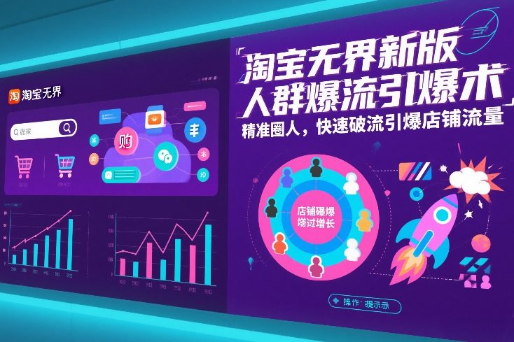 淘宝无界新版人群爆流引爆术，精准圈人，快速破流引爆店铺流量-网创资源大全