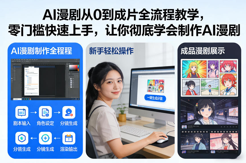 AI漫剧从0到成片全流程教学，零门槛快速上手，让你彻底学会制作AI漫剧【保姆级教程】-网创资源大全