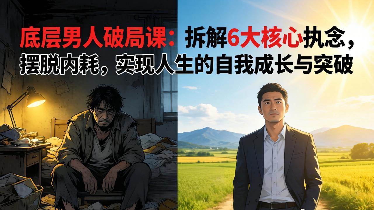 (17747期)付费文章:底层男人破局课:拆解 6 大核心执念,摆脱内耗,实现人生的自我成长与突破-网创资源大全
