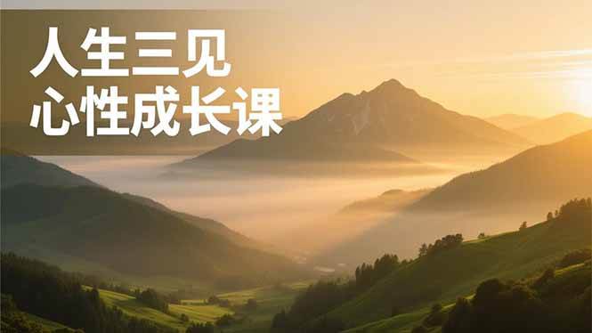 （16897期）人生三见心性成长课，见天地众生自己，搞透人性安顿身心，活出清晰自我，内在富足无价-网创资源大全