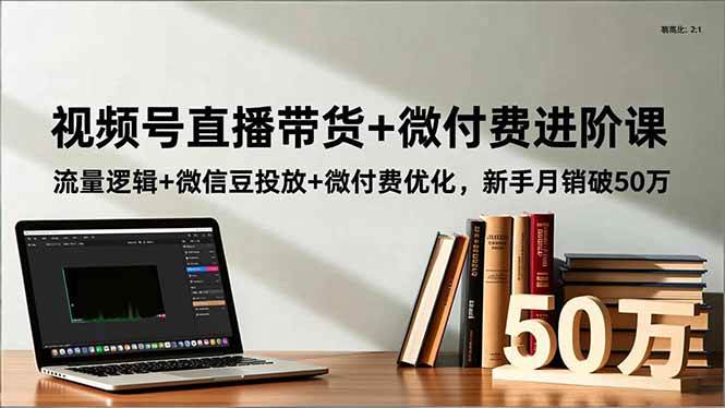 （16684期）视频号直播带货+微付费进阶课：流量逻辑+微信豆投放+微付费优化，新手月销破50万-网创资源大全