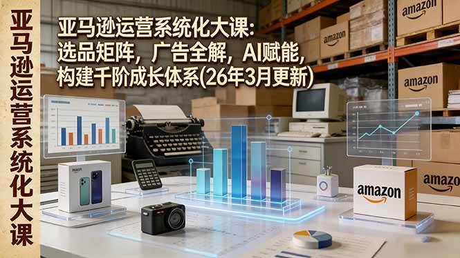 （17622期）亚马逊运营系统化大课：选品矩阵，广告全解，AI赋能，构建千阶成长体系(26年3月更新)-网创资源大全