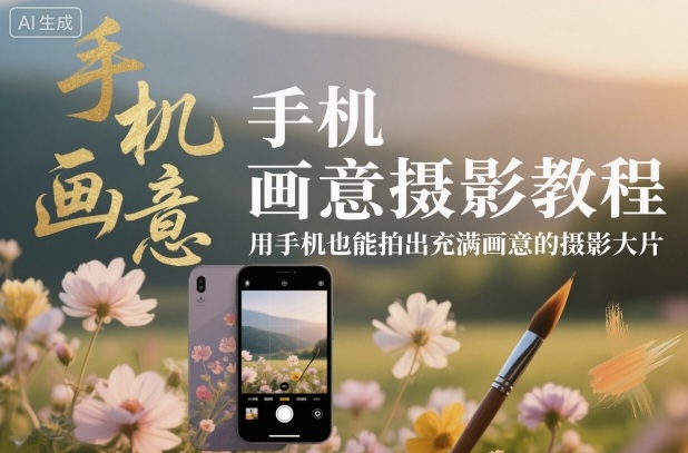 手机画意摄影教程,用手机也能拍出充满画意的摄影大片-网创资源大全