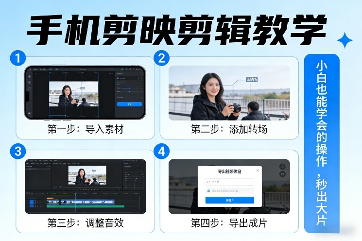 手机剪映剪辑教学，小白也能学会的操作，秒出大片-网创资源大全