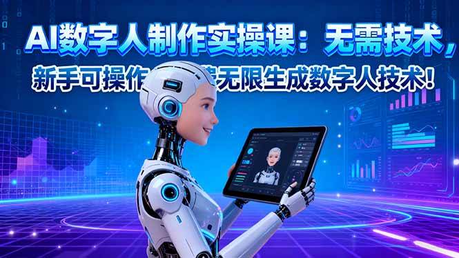(16376期)AI数字人制作实操课:无需技术,新手可操作,免费无限生成数字人技术!-网创资源大全