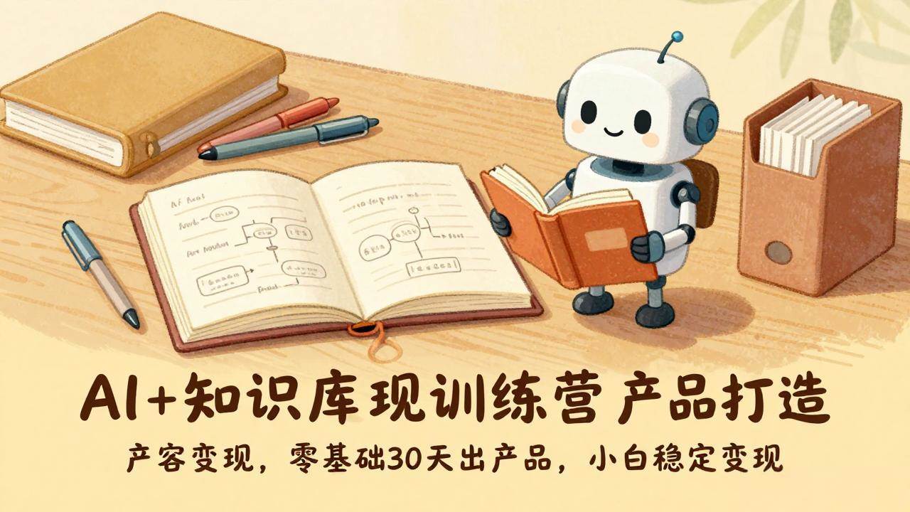 （17323期）AI+知识库变现训练营，产品打造、内容创作、全平台变现，零基础30天出产品，小白稳定变现-网创资源大全
