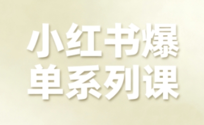 小红书爆单系列课，聚焦小红书电商全链路增长（更新）-网创资源大全