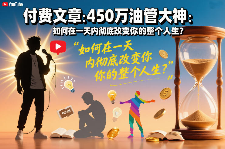 付费文章：450万油管大神：如何在一天内彻底改变你的整个人生？-网创资源大全
