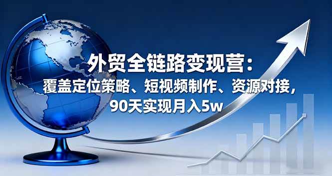 图片[1]-（16173期）外贸全链路变现营：覆盖定位策略、短视频制作、资源对接，90天实现月入5w-网创资源大全